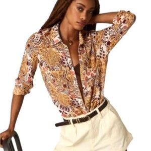 Pilcro Anthropologie The Romy Relaxed Button Down